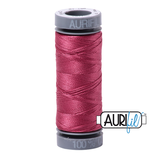 2455 MEDIUM CARMINE RED 28 WT MAKO COTTON SMALL SPOOL | 100 MT.