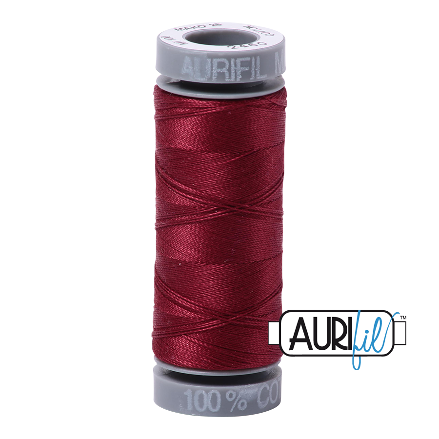 2460 DARK CARMINE RED 28 WT MAKO COTTON SMALL SPOOL | 100 MT.