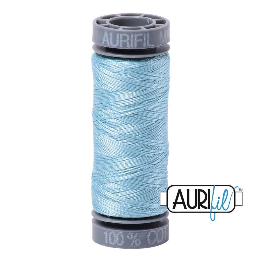 2805 LIGHT GREY TURQUOISE 28 WT MAKO COTTON SMALL SPOOL | 100 MT.