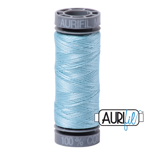 2805 LIGHT GREY TURQUOISE 28 WT MAKO COTTON SMALL SPOOL | 100 MT.
