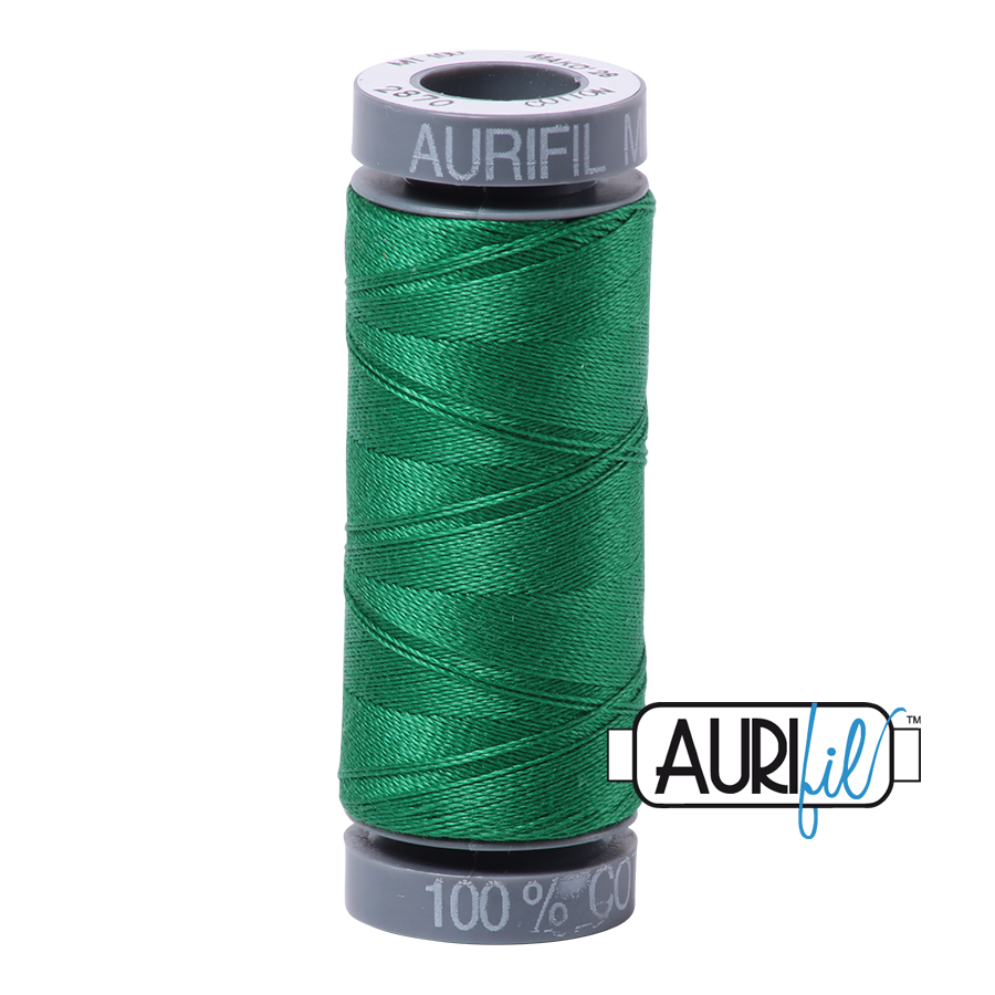 2870 GREEN 28 WT MAKO COTTON SMALL SPOOL | 100 MT.