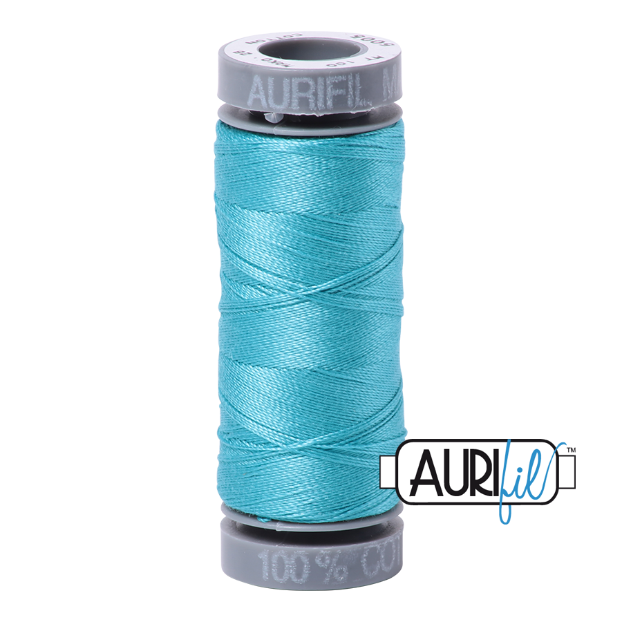 5005 BRIGHT TURQUOISE 28 WT MAKO COTTON SMALL SPOOL | 100 MT.