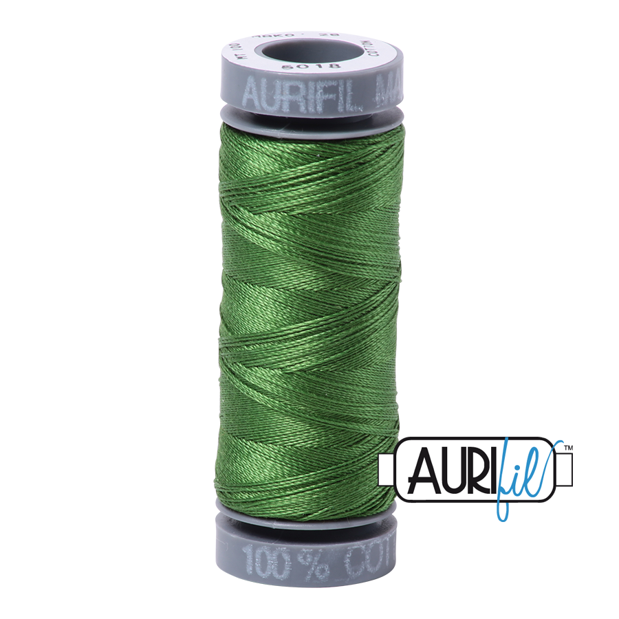 5018 DARK GRASS GREEN 28 WT MAKO COTTON SMALL SPOOL | 100 MT.