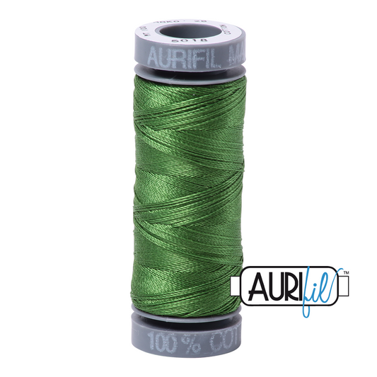 5018 DARK GRASS GREEN 28 WT MAKO COTTON SMALL SPOOL | 100 MT.