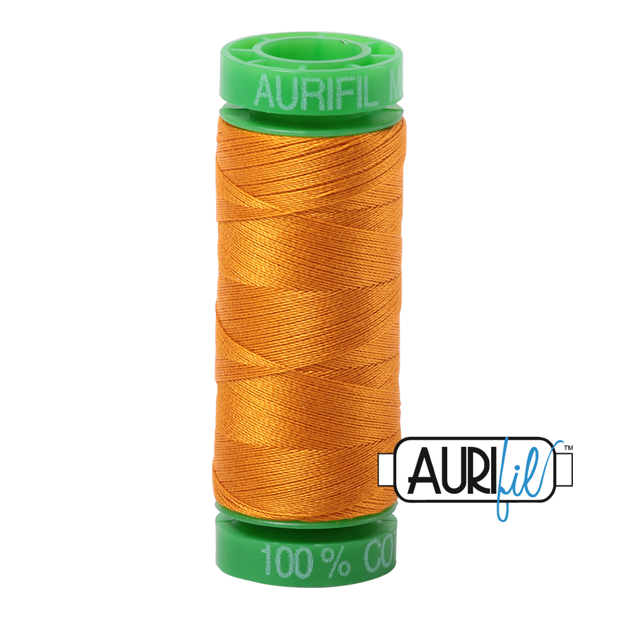 2145 YELLOW ORANGE 40 WT MAKO COTTON SMALL SPOOL |150 MT.
