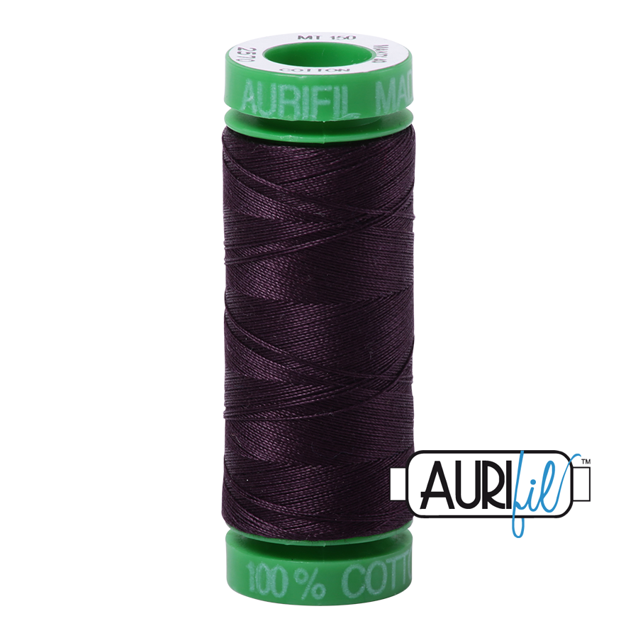 2570 AUBERGINE 40 WT MAKO COTTON SMALL SPOOL |150 MT.