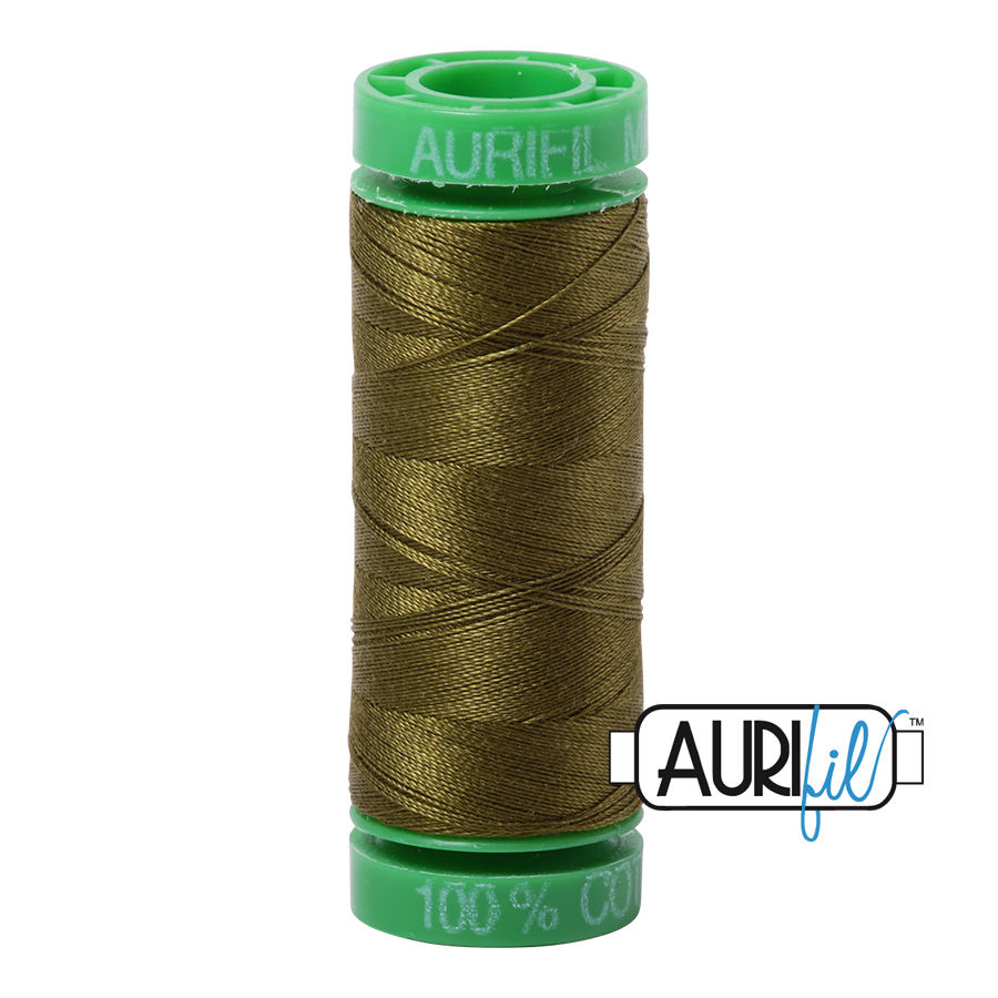 2887 VERY DARK OLIVE 40 WT MAKO COTTON SMALL SPOOL |150 MT.