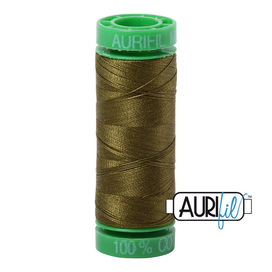 2887 VERY DARK OLIVE 40 WT MAKO COTTON SMALL SPOOL |150 MT.