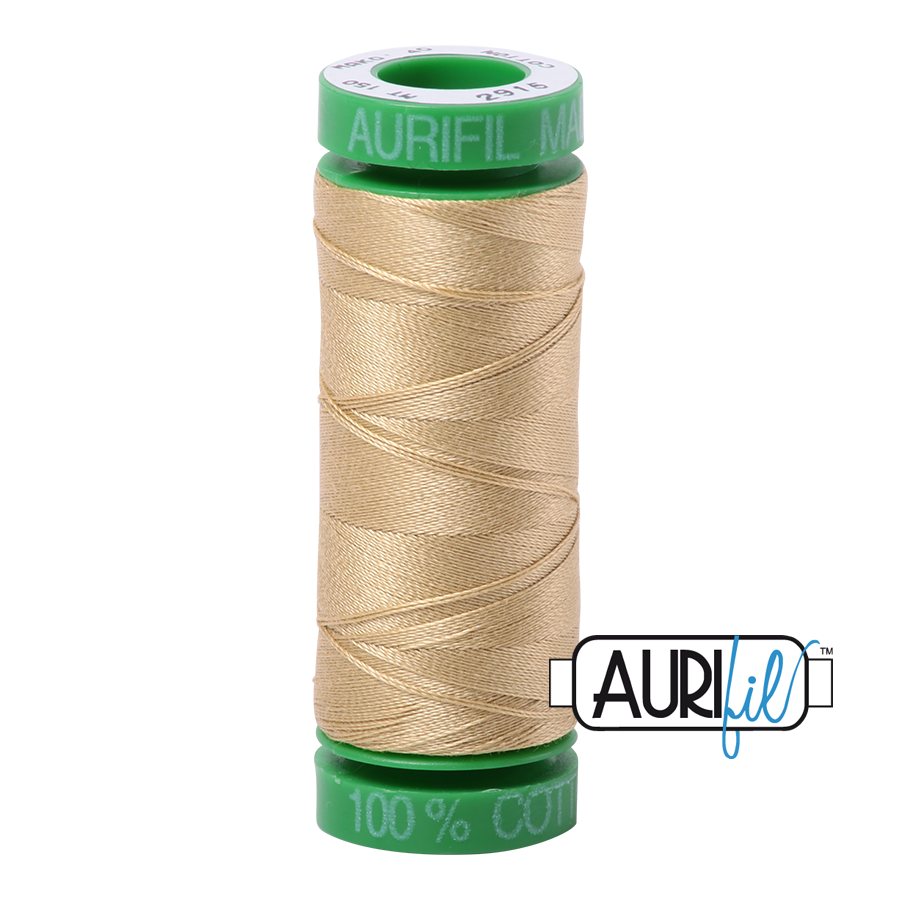 2915 VERY LIGHT BRASS 40 WT MAKO COTTON SMALL SPOOL |150 MT.