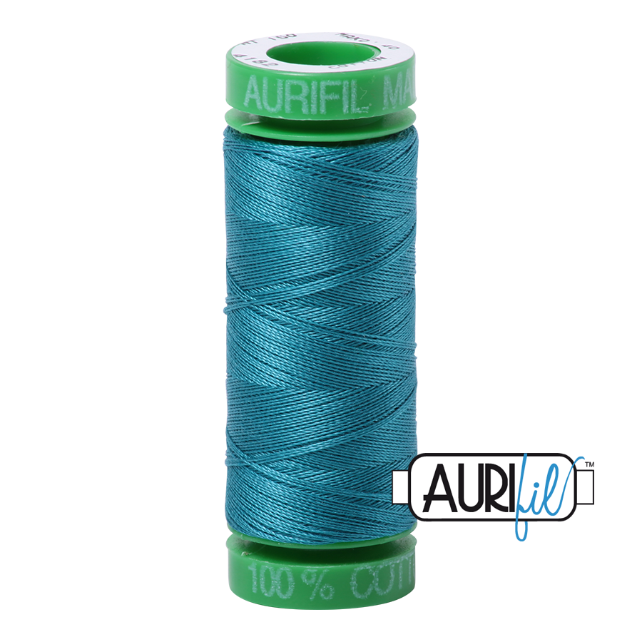 4182 DARK TURQUOISE 40 WT MAKO COTTON SMALL SPOOL |150 MT.
