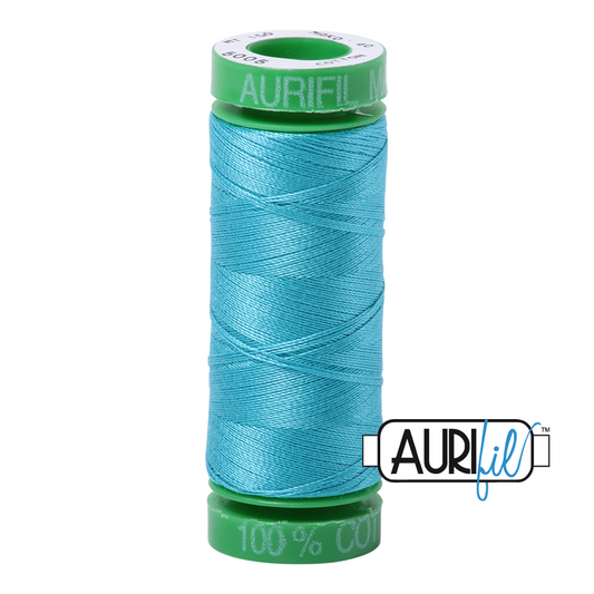 5005 BRIGHT TURQUOISE 40 WT MAKO COTTON SMALL SPOOL |150 MT.