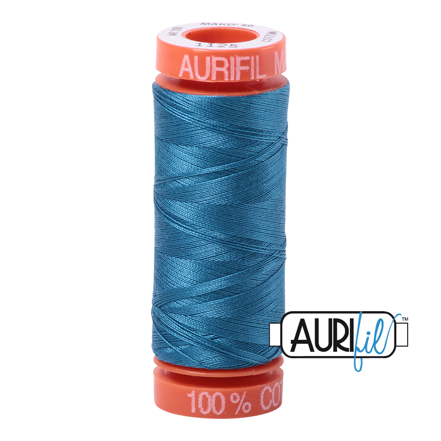 1125 MEDIUM TEAL 50 WT MAKO COTTON SMALL SPOOL | 200 MT.