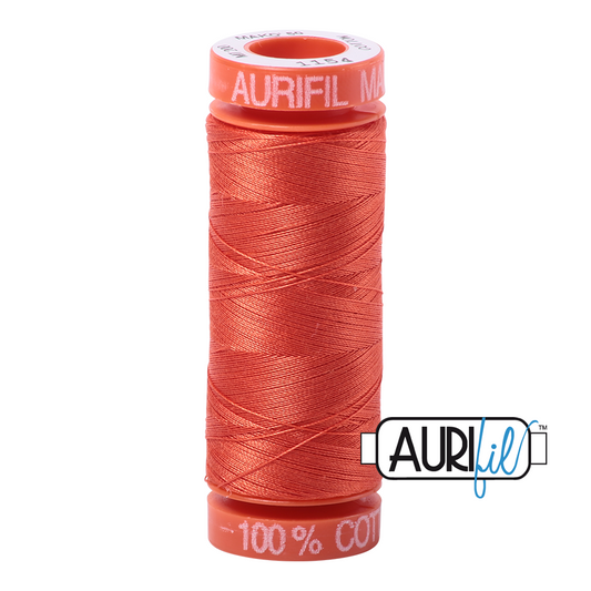 1154 DUSTY ORANGE 50 WT MAKO COTTON SMALL SPOOL | 200 MT.