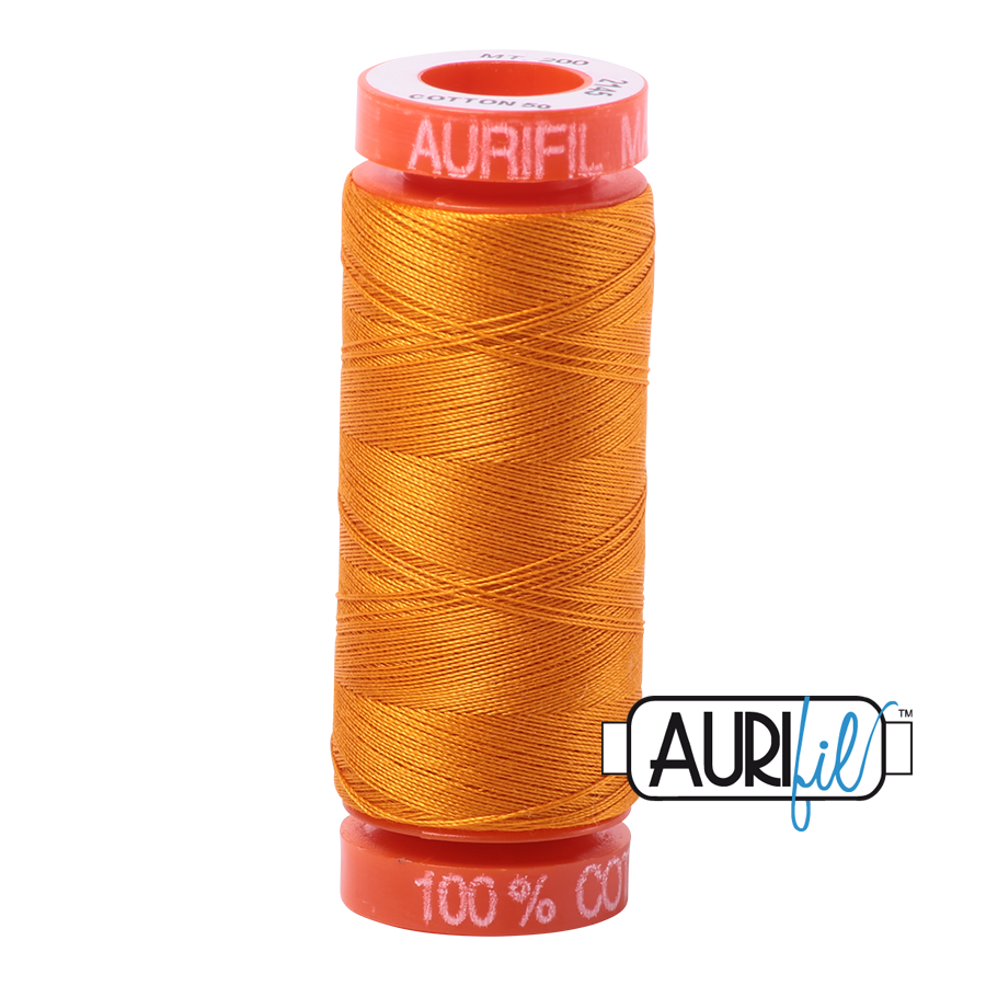 2145 YELLOW ORANGE 50 WT MAKO COTTON SMALL SPOOL | 200 MT.