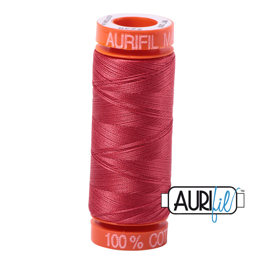 2230 RED PEONY 50 WT MAKO COTTON SMALL SPOOL | 200 MT.