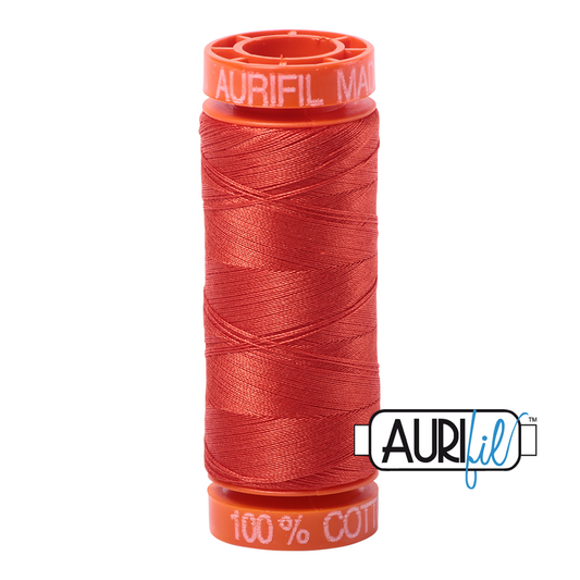 2245 RED ORANGE 50 WT MAKO COTTON SMALL SPOOL | 200 MT.