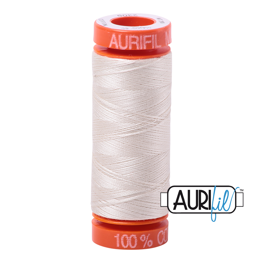 2309 SILVER WHITE 50 WT MAKO COTTON SMALL SPOOL | 200 MT.