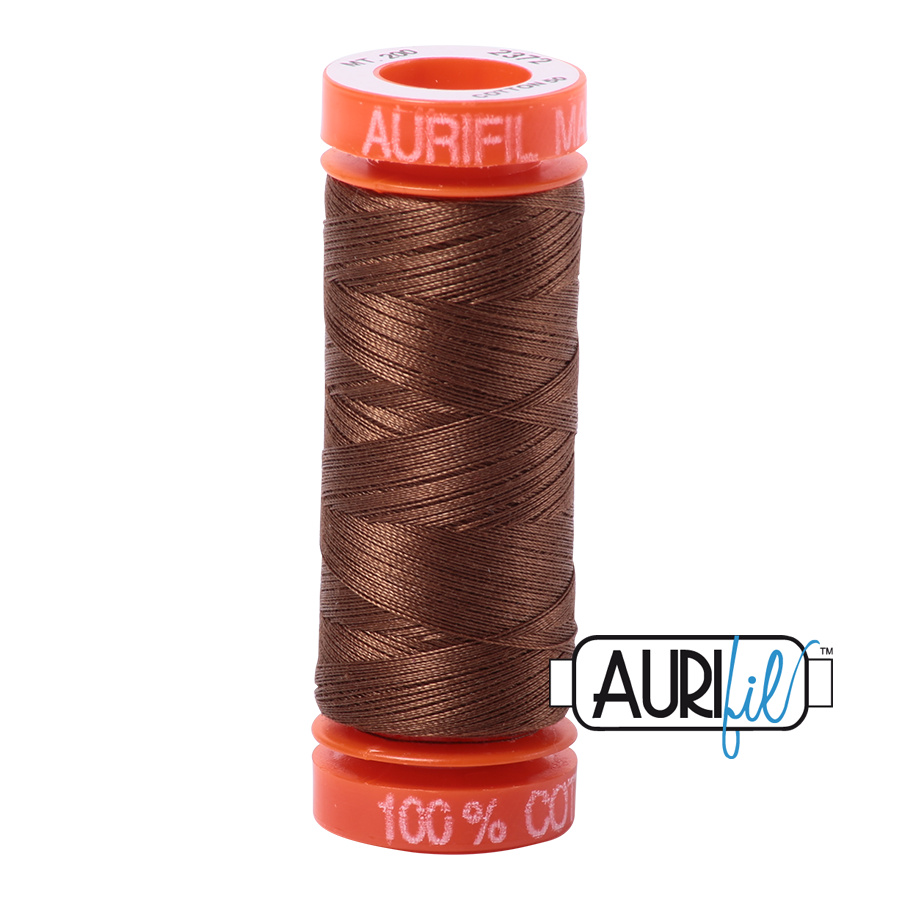2372 DARK ANTIQUE GOLD 50 WT MAKO COTTON SMALL SPOOL | 200 MT.
