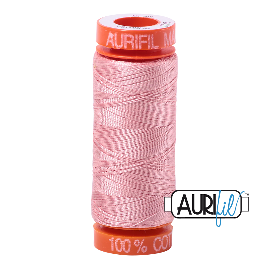 2437 LIGHT PEONY 50 WT MAKO COTTON SMALL SPOOL | 200 MT.