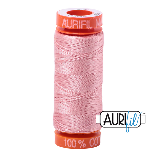 2437 LIGHT PEONY 50 WT MAKO COTTON SMALL SPOOL | 200 MT.