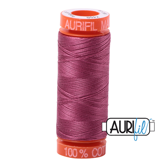 2450 ROSE 50 WT MAKO COTTON SMALL SPOOL | 200 MT.