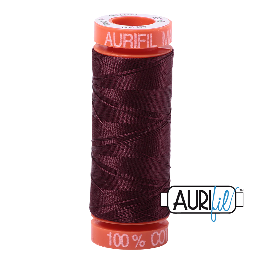 2468 DARK WINE 50 WT MAKO COTTON SMALL SPOOL | 200 MT.