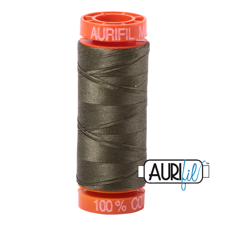 2905 ARMY GREEN 50 WT MAKO COTTON SMALL SPOOL | 200 MT.