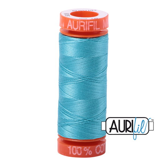 5005 BRIGHT TURQUOISE 50 WT MAKO COTTON SMALL SPOOL | 200 MT.