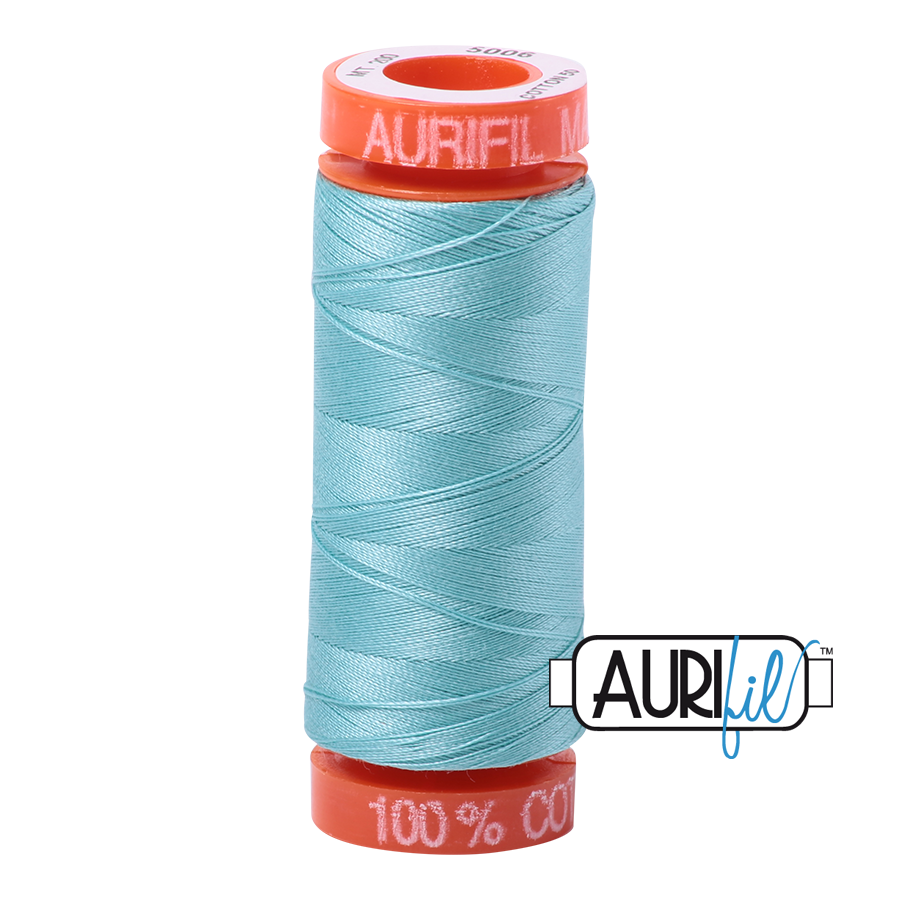 5006 LIGHT TURQUOISE 50 WT MAKO COTTON SMALL SPOOL | 200 MT.