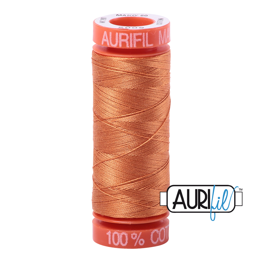 5009 MEDIUM ORANGE 50 WT MAKO COTTON SMALL SPOOL | 200 MT.