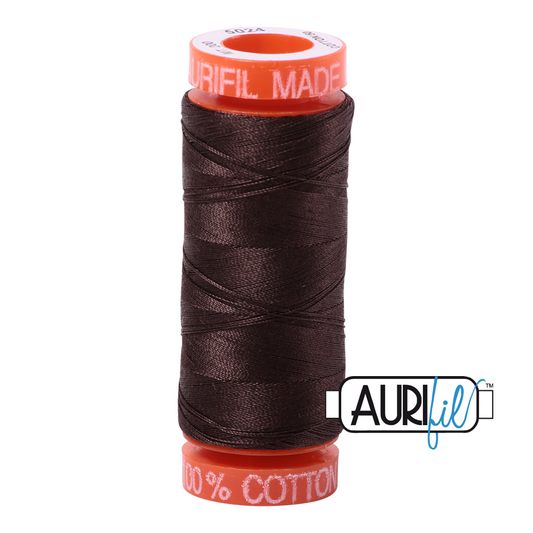 5024 DARK BROWN 50 WT MAKO COTTON SMALL SPOOL | 200 MT.