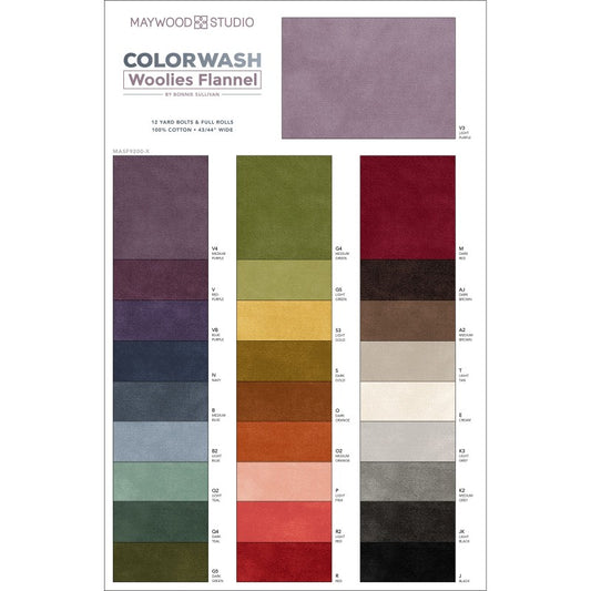 CC-MAS-COLW Color Wash Woolies Flannel by Bonnie Sullivan for Maywood Studio