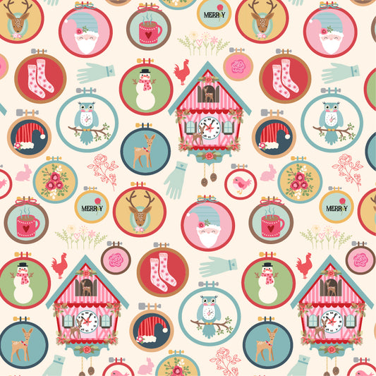 CH271201 Cuckoo Christmas Winter Hoops