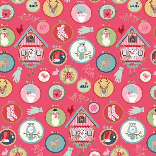 CH271202 Cuckoo Christmas Winter Hoops