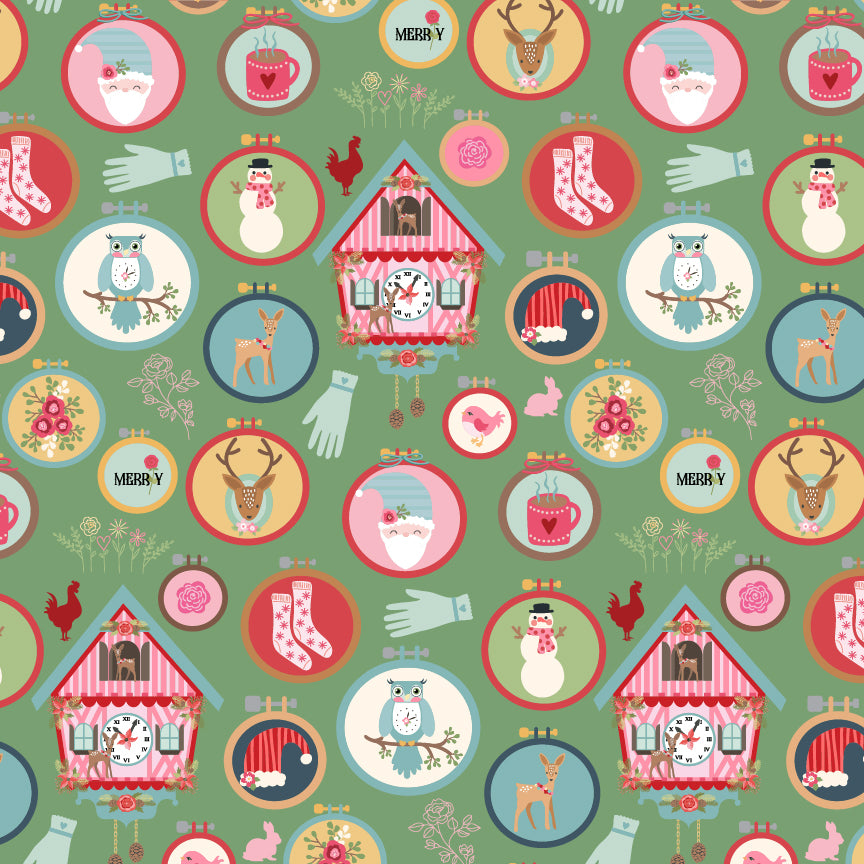 CH271203 Cuckoo Christmas Winter Hoops