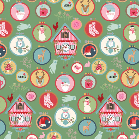 CH271203 Cuckoo Christmas Winter Hoops