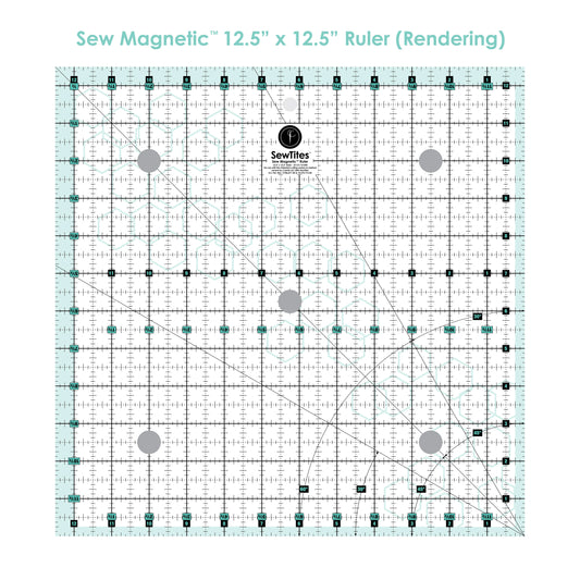SewTites Sew Magnetic 12.5 x 12.5 Ruler - Right-Handed