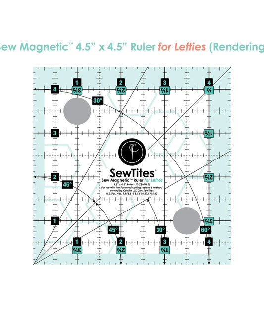 SewTites Sew Magnetic 4.5 x 4.5 Ruler - Left-Handed