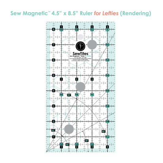 SewTites Sew Magnetic 4.5 x 8.5 Ruler - Left-Handed