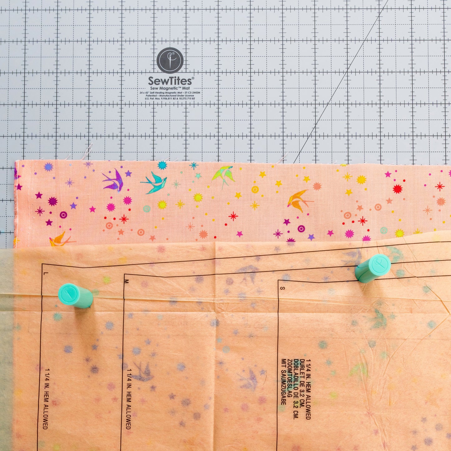 ST-CS-2442ML 24" x 42" Sew Magnetic Mat - Left