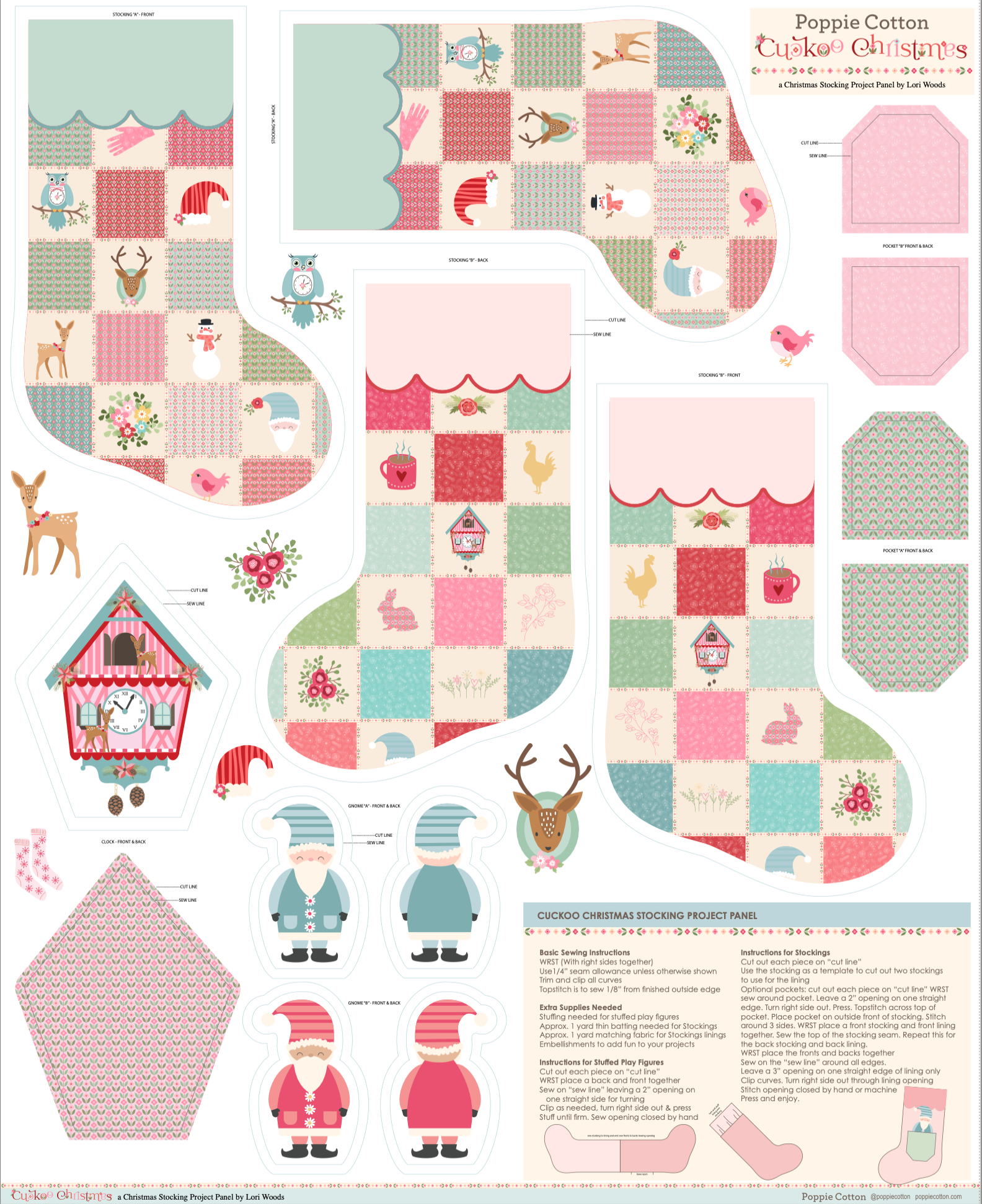 CH271222 Cuckoo Christmas Panel