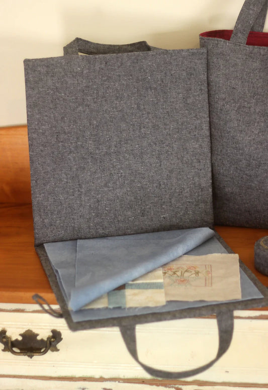 D352 BY MY HAND SEWING SET; BLOCK KEEPER, PINCUSHION, NEEDLEBOOK AND BAG