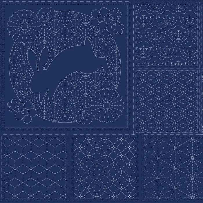 DV4051 SASHIKO PANEL NAVY