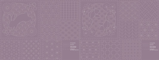DV4053 SASHIKO PANEL FROSTED GRAPE
