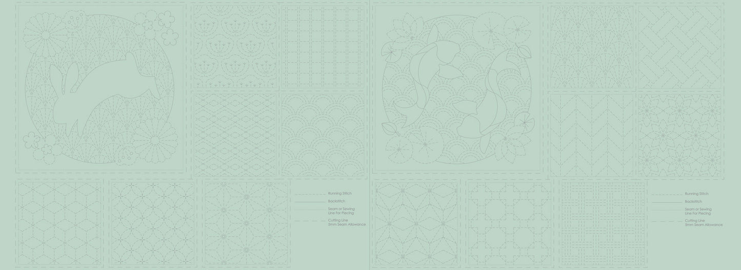 DV4055 SASHIKO PANEL CLOUD