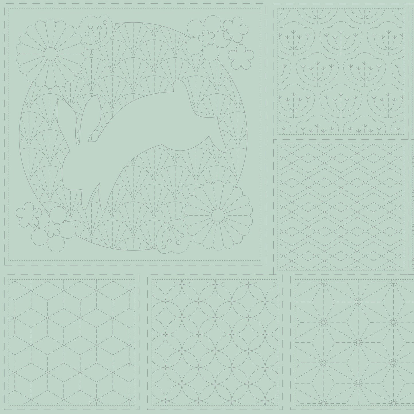 DV4055 SASHIKO PANEL CLOUD