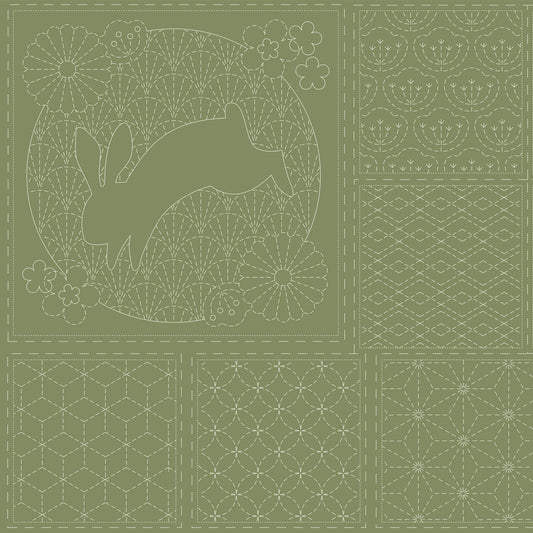 DV4057 SASHIKO PANEL JUNGLE NIGHTS