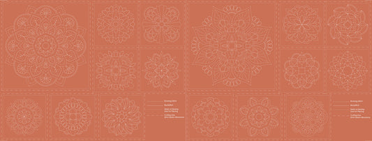 DV4062 MANDALA PANEL BURNT CLAY