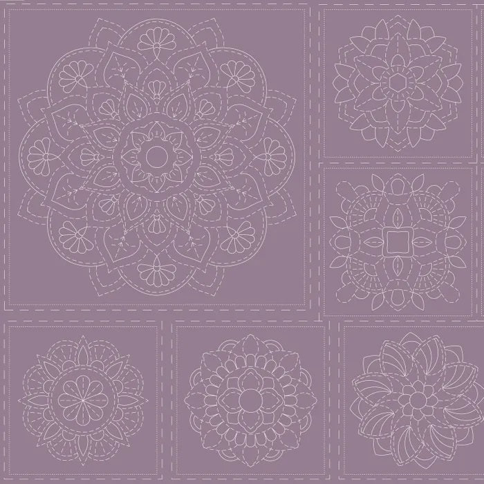 DV4063 MANDALA PANEL FROSTED GRAPE