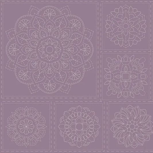 DV4063 MANDALA PANEL FROSTED GRAPE